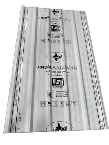 JINDAL INDIA - Colour Coated Roofing sheets WHITE Colour - 0.50mm thick