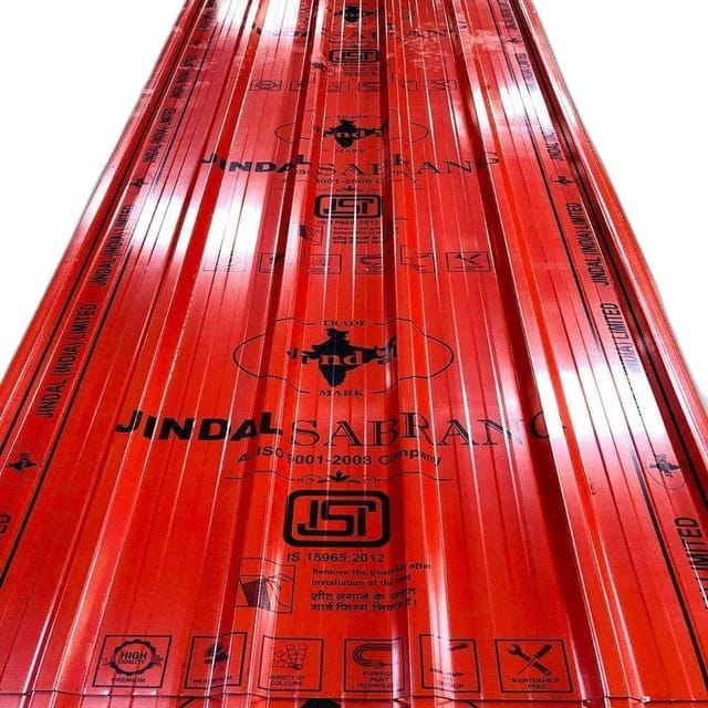 JINDAL INDIA - Colour Coated Roofing sheets BRICKRED Colour - 0.50mm thick